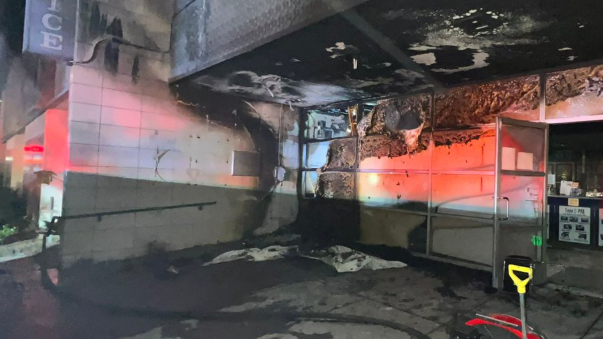 Suspected arsonist arrested in fire at LAPD station