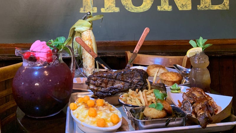 Food offerings from Wild Honey BBQ.