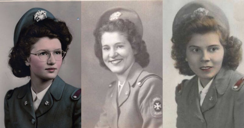 Cadet Nurses Grace Ann Malloy Carr, Edna Stowell, Mary Catherine Wallace