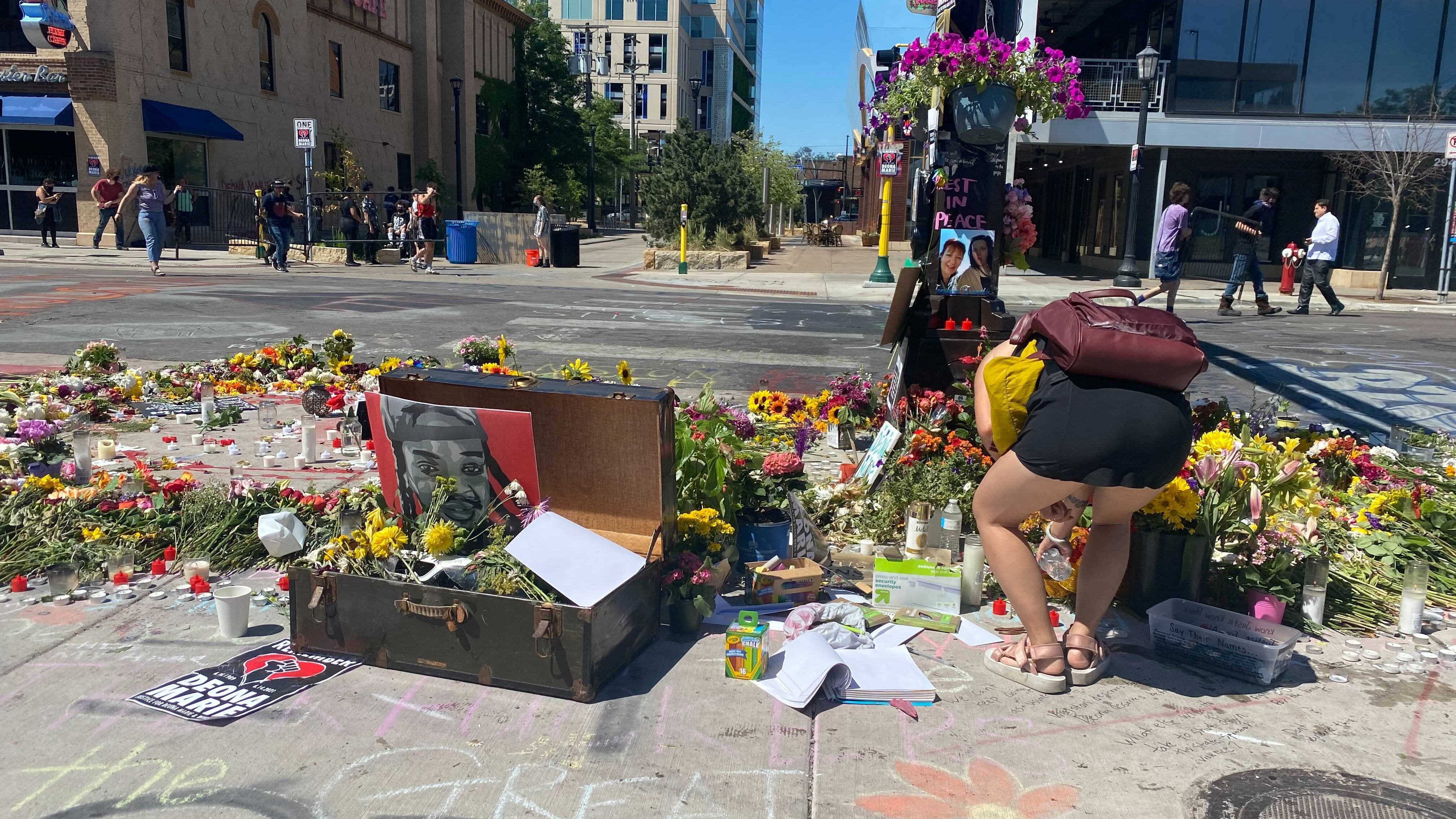 Police work to clear barricades in Uptown Minneapolis