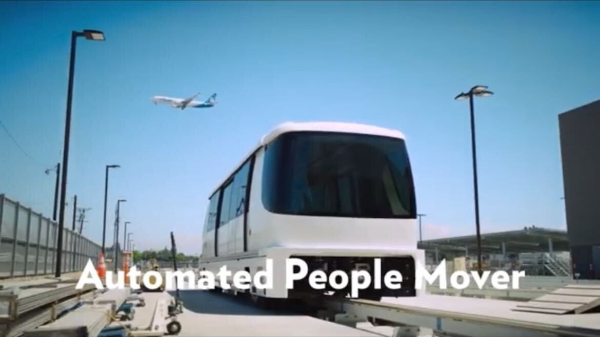 LAX unveils first automated people mover train car