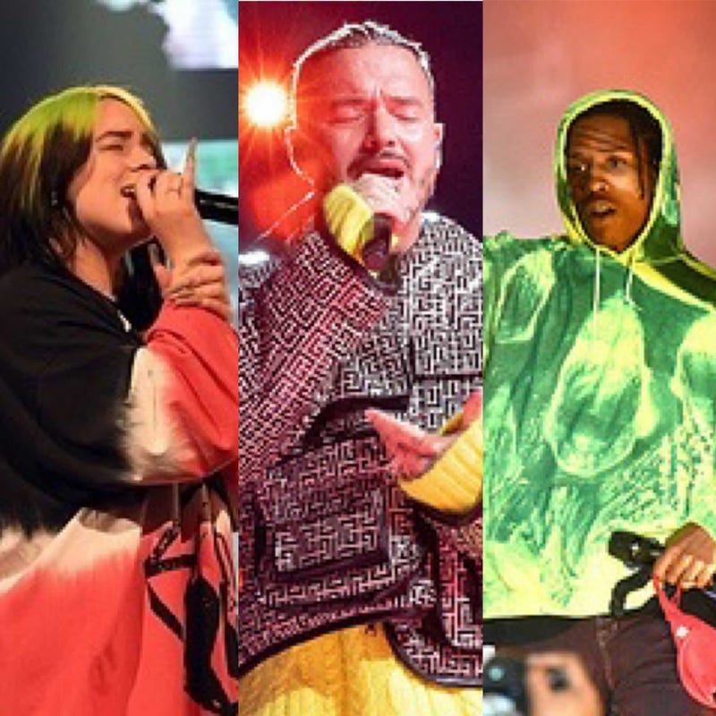 Billie Eilish, J. Balvin, ASAP Rocky