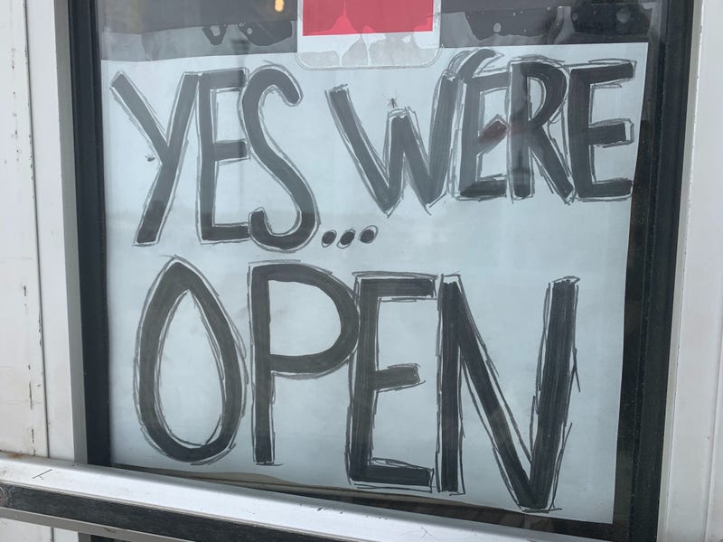 A sign at a business on the Jersey Shore on Memorial Day weekend, 2021.