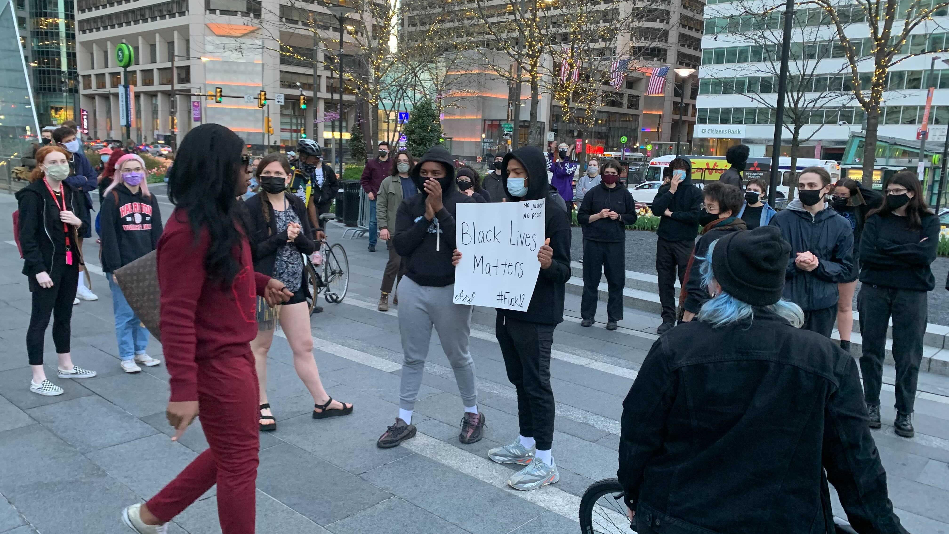 Center City rally for Daunte Wright: 'We're here; we've seen what you did'