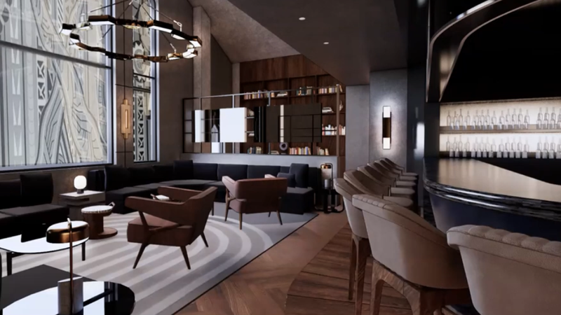 The proposed interior of Bankroll at the Boyd.