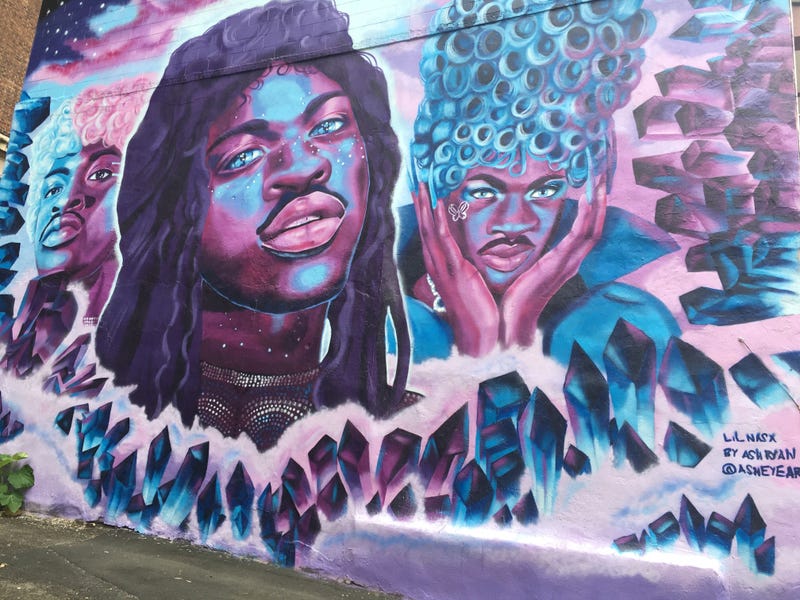 A mural of Lil Nas X in Philadelphia's Gayborhood section.