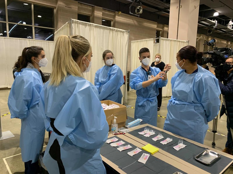 A COVID-19 vaccination clinic is opening in the Pennsylvania Convention Center.