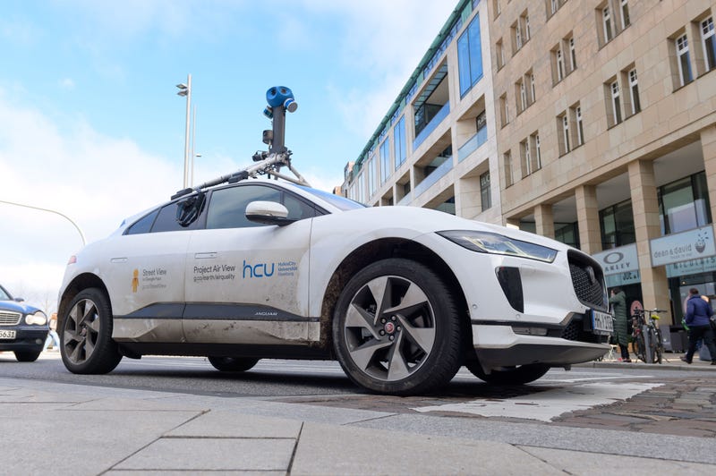 A similar air monitoring vehicle from Aclima and Google and in Hamburg, Germany.