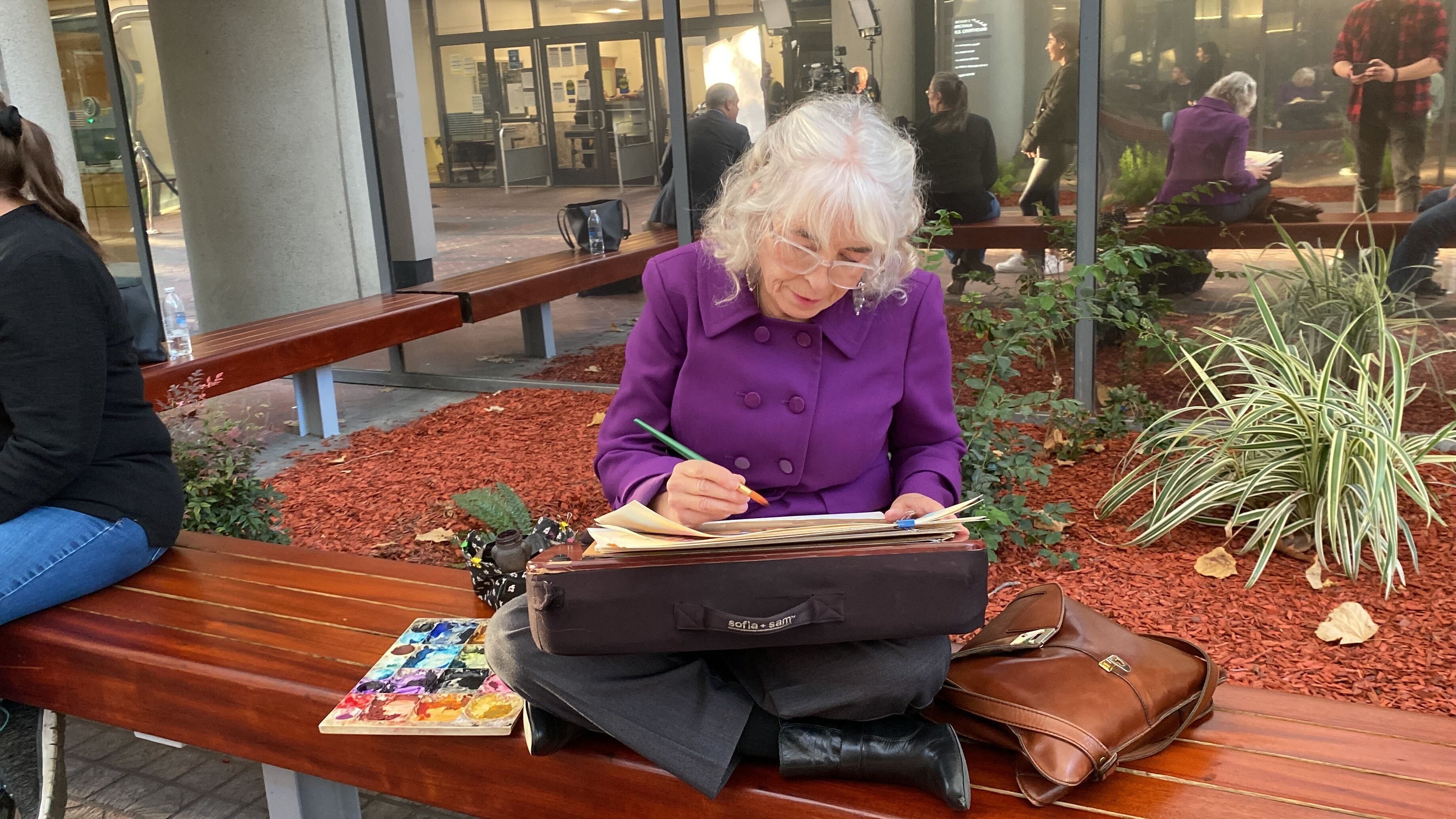 Courtroom artist Vicki Behringer draws history
