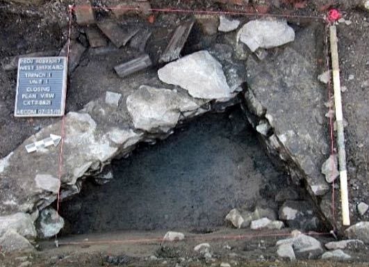 An archaeological site on the Philadelphia waterfront.