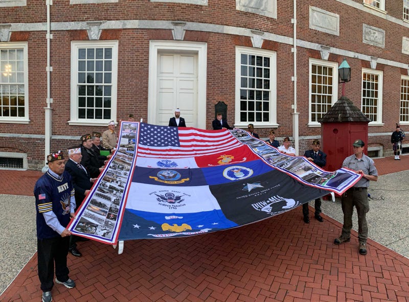 A special flag to honor the women and men who have died in service of the United States was revealed at Independence Hall