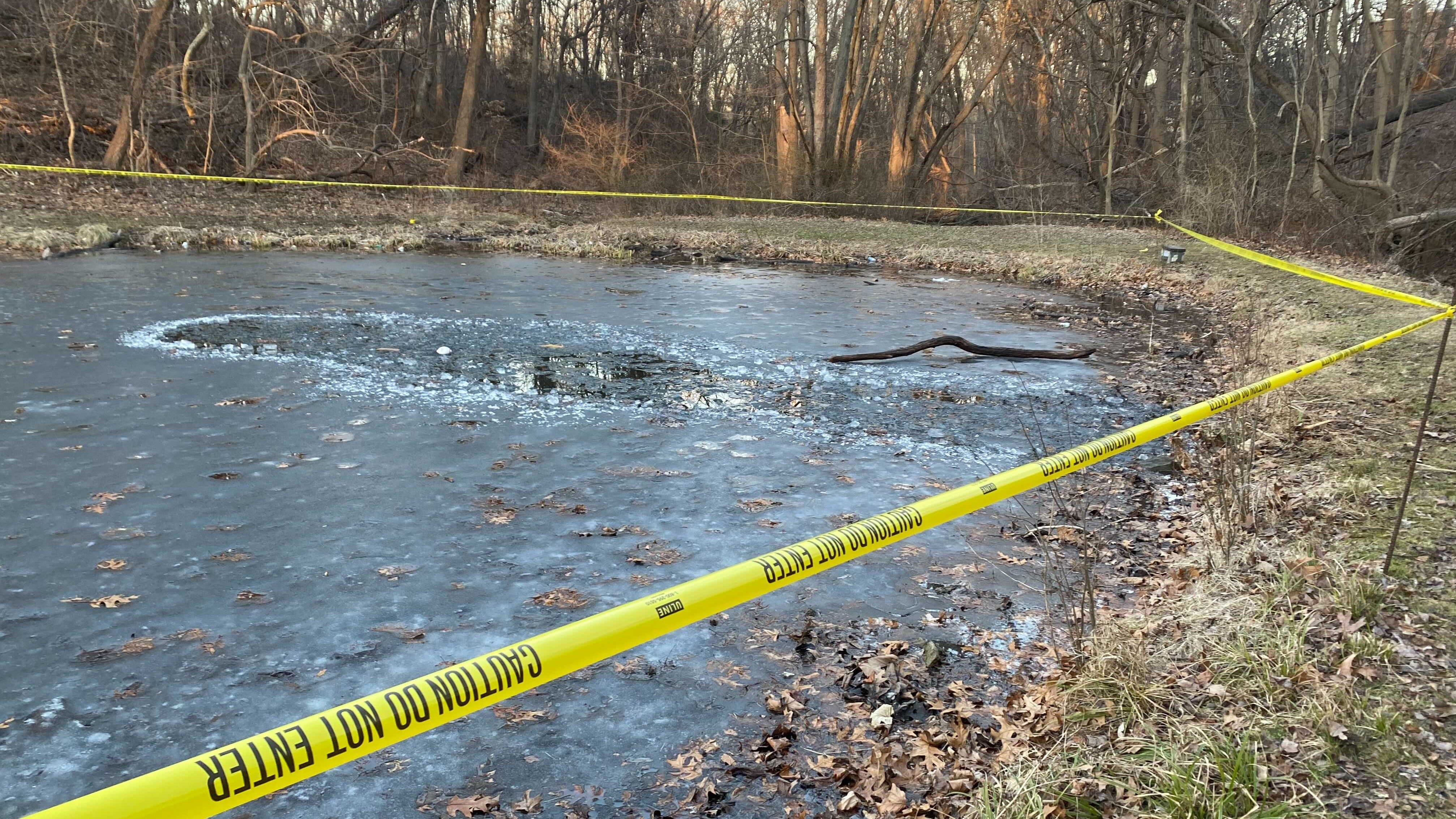 Young man rescues 3 children who fell into icy Delaware County pond