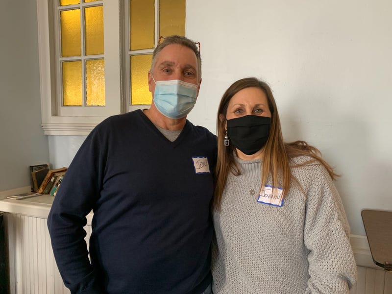 Husband and wife Jerry and Joann Volgraf at Enon Baptist Church. The Volgrafs have owned Fairmount Pharmacy for 33 years, where Joann works as a pharmacist. When they learned they’d be receiving a tray of the Pfizer vaccines, they quickly partnered with their neighbors, Enon Baptist Church across the street, to set up a vaccination clinic.