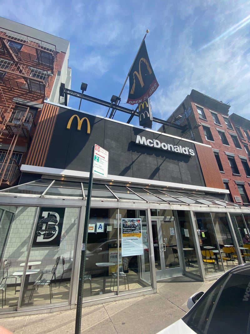 The McDonald's where police responded to a Crime Stoppers tip related to Frank James on Wednesday afternoon