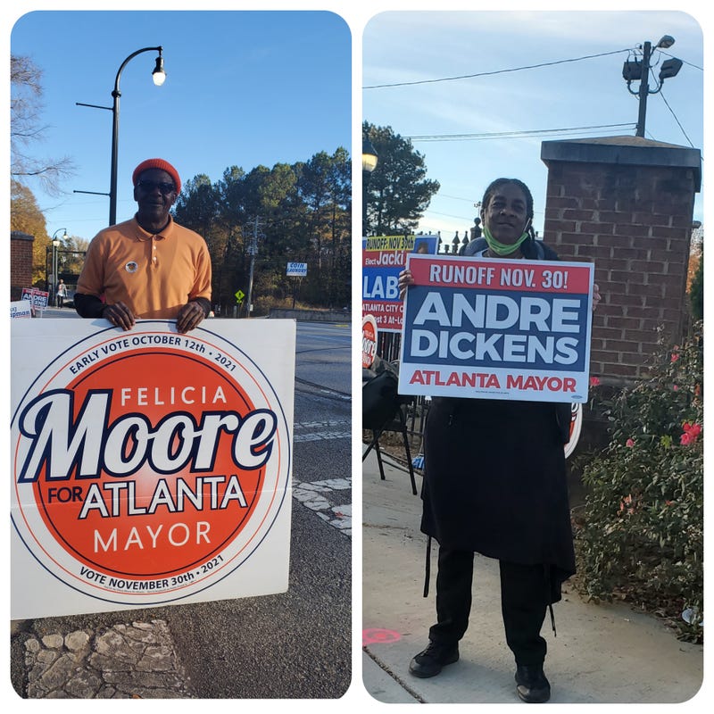 Polls indicate that Atlanta mayoral candidates Felicia Moore and Andre Dickens are running neck-in-neck.