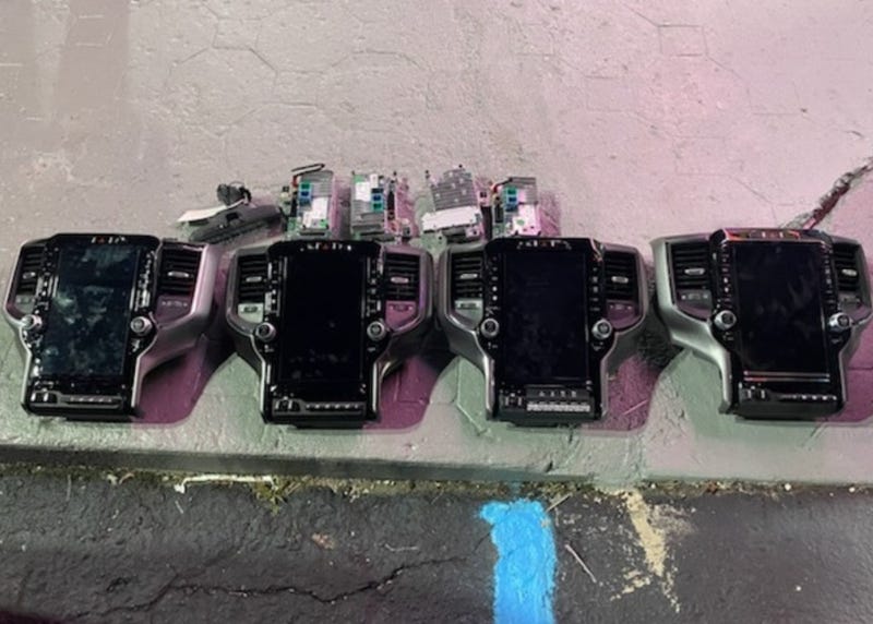 Stolen infotainment screens