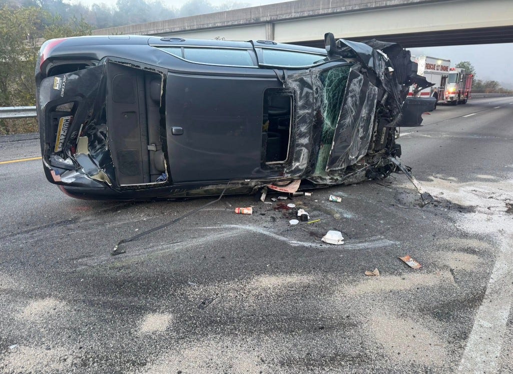 Crash shut down I-79 in Kennedy for about an hour, leaves one injured