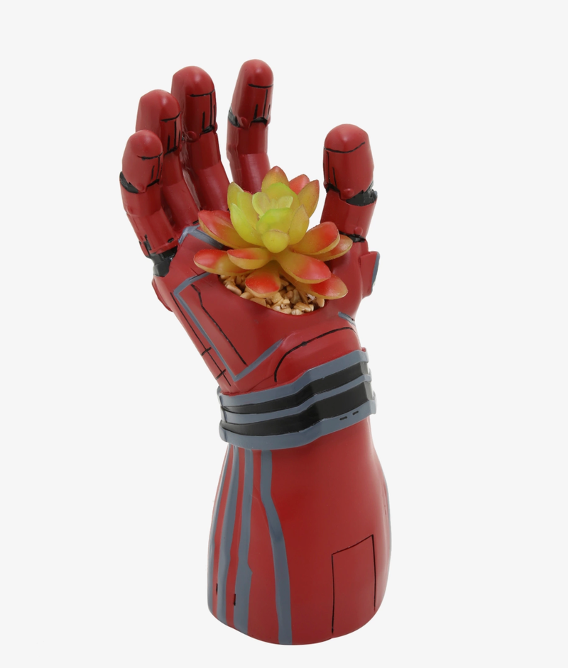 Marvel Avengers Iron Man Iron Gauntlet Faux Succulent Planter