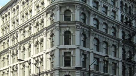Pipe bursts in historic downtown building