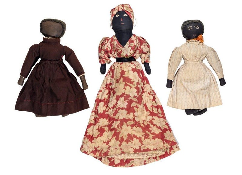 Dolls made for the Willis family children, ca 1850-60
