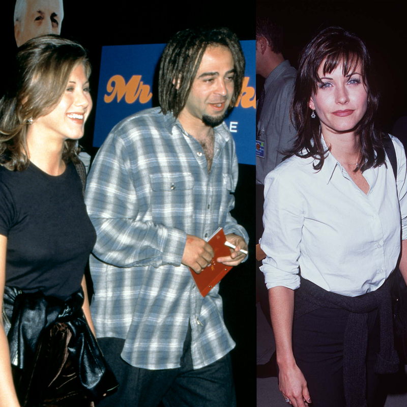 Jennifer Aniston, Adam Duritz and Courteney Cox