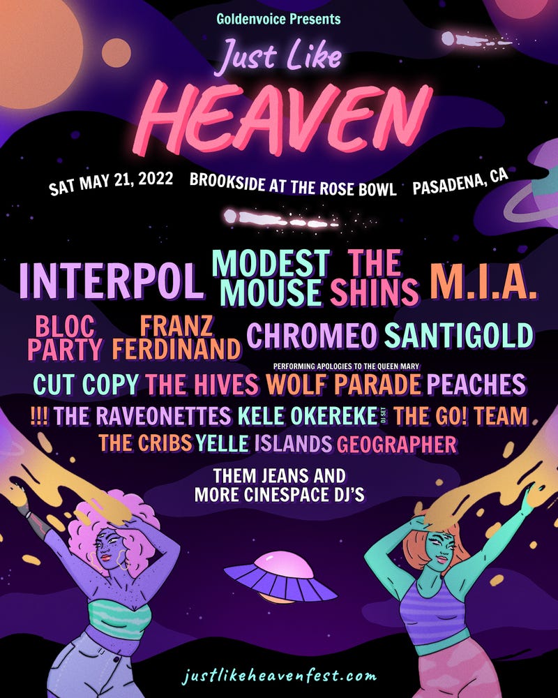 Just Like Heaven lineup 2022