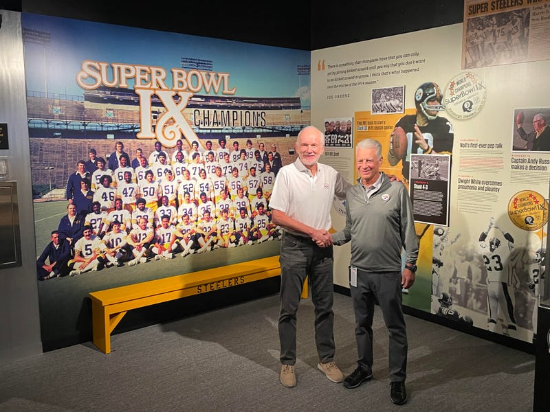 Steelers Hall of Honor exhibit for 1974 title w Jack Ham & Art Rooney