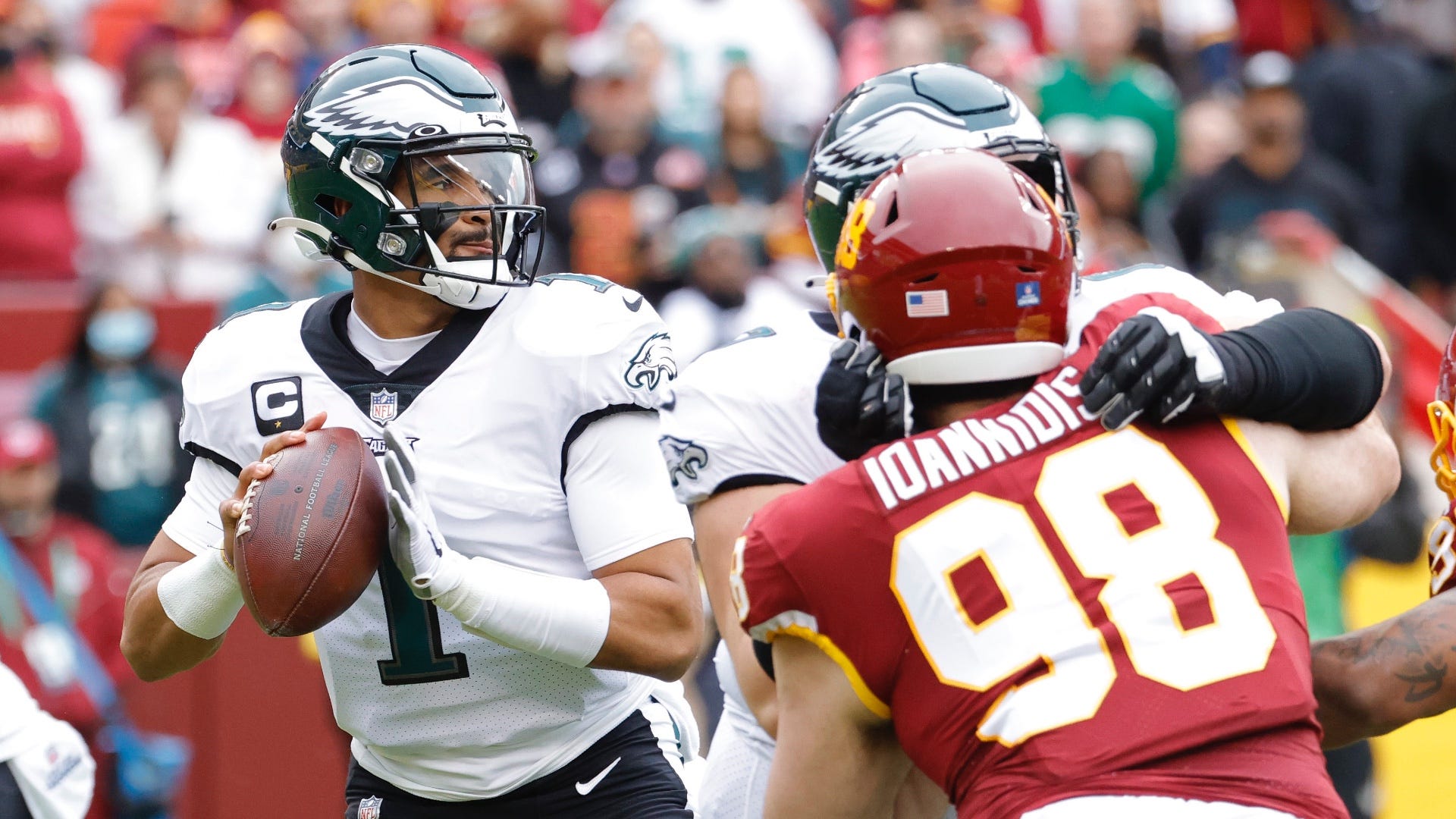 Jalen Hurts carries Eagles to big win over Washington, on verge of clinching playoff spot