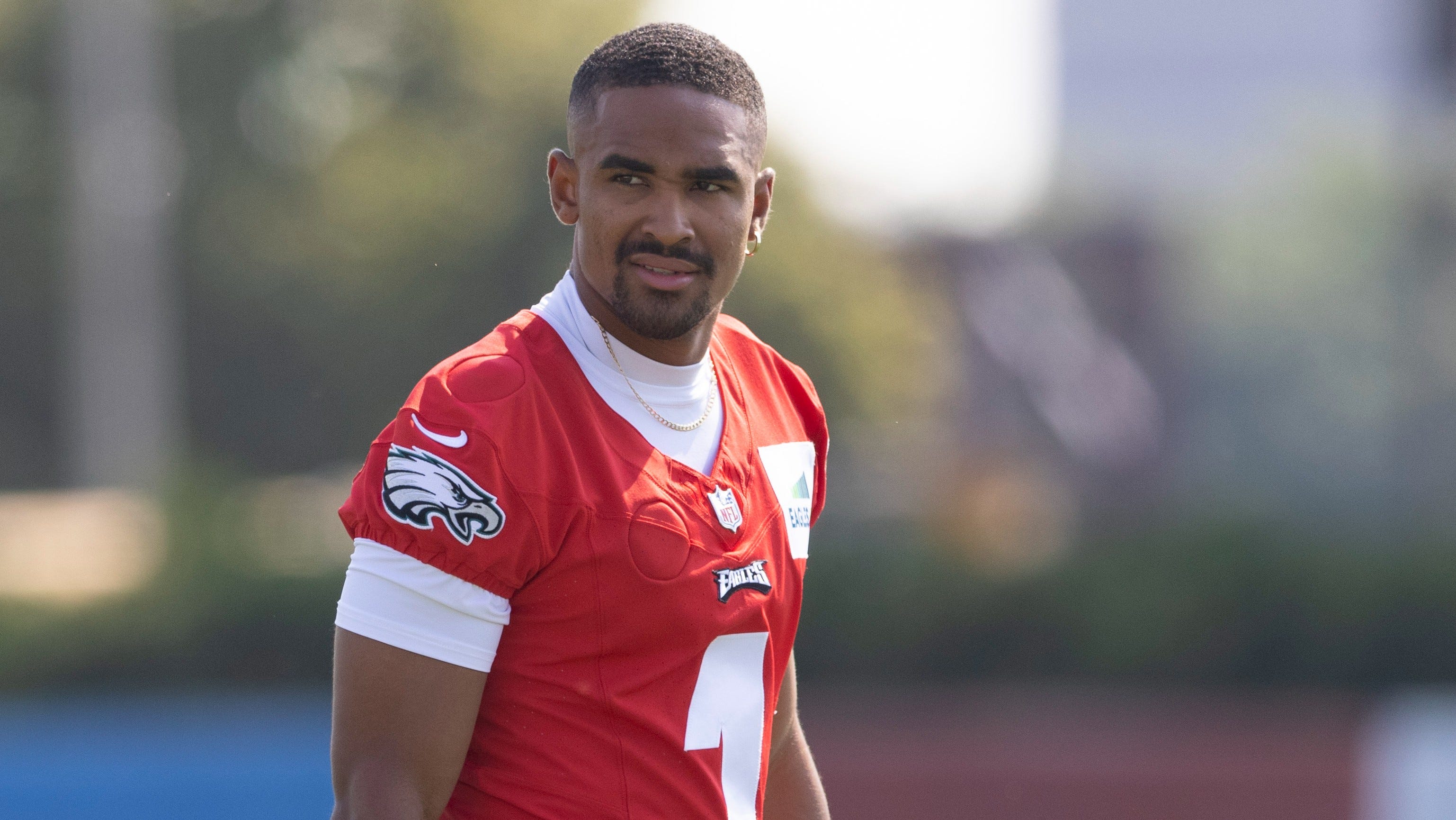 Jalen Hurts catches himself when asked if Eagles are better: 'I damn sure—I mean, I hope so'
