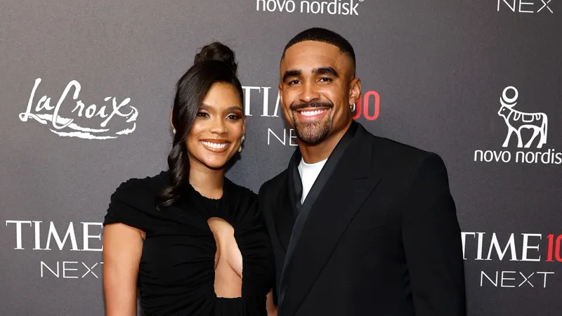 Bryonna Rivera Burrows and Jalen Hurts