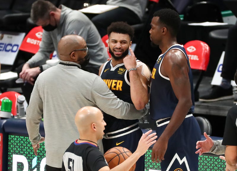 Jamal Murray reacting to being ejected in Dallas