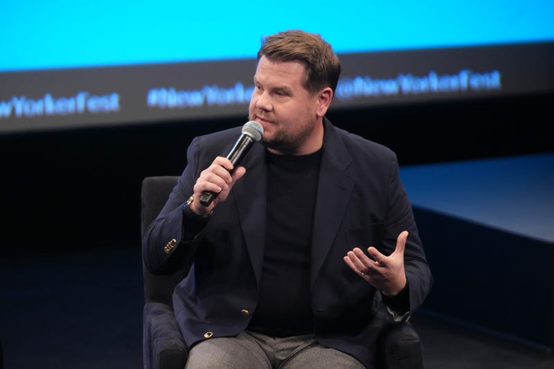 James Corden speaks onstage during the 2022 New Yorker Festival at SVA Theatre on October 09, 2022 in New York City.