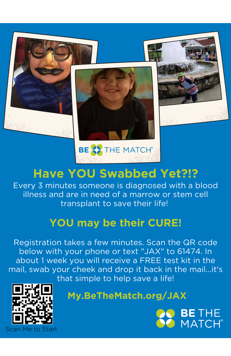 Jackson needs a marrow donor 