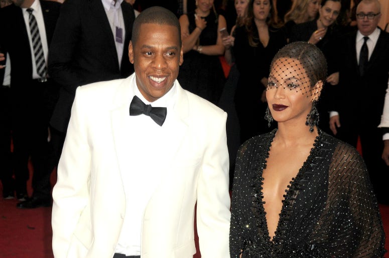 Singer Beyonce and Jay-Z  arrive at the 2015 Costume Institute Gala Benefit celebrating 'China: Through The Looking Glass' held at the Metropolitan Museum Of Art in New York, NY on May 4th, 2015.