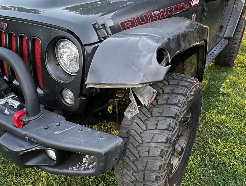 Jeep damaged in woman's alleged attack on ex-boyfriend