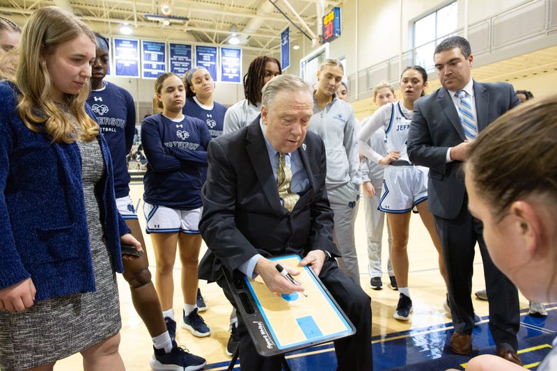 Thomas Jefferson University women's basketball head coach Tom Shirley