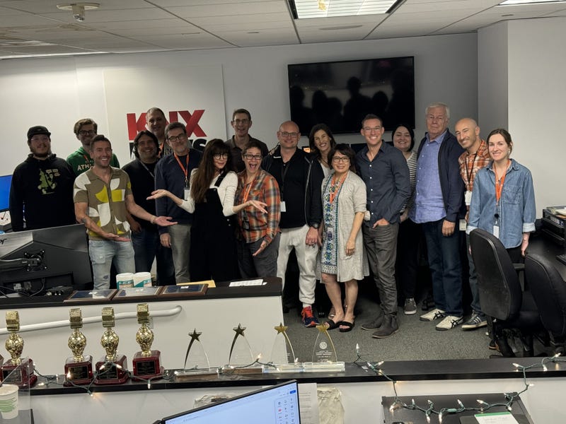 Jennifer with the KNX News team