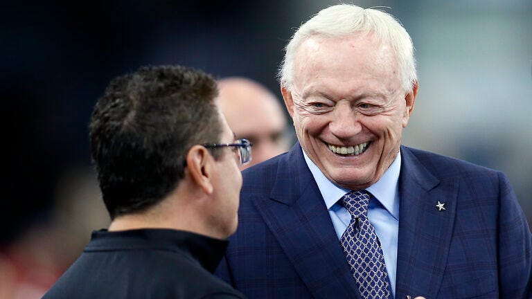 Jerry Jones responds to being frequently mentioned in Daniel Snyder story