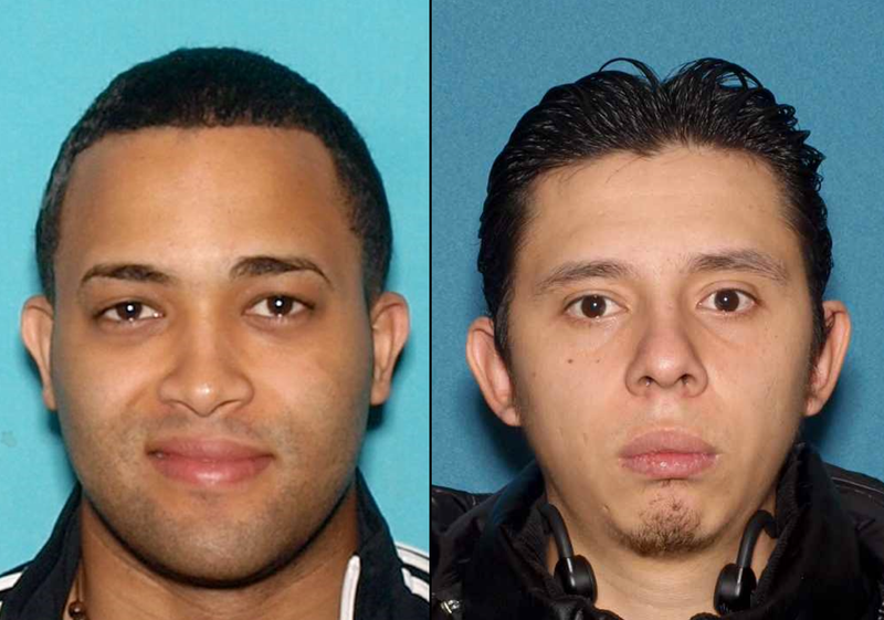 Authorities arrested Cesar Santana (left) and are searching for Leiner Miranda Lopez (right) in the case of Luz Hernandez