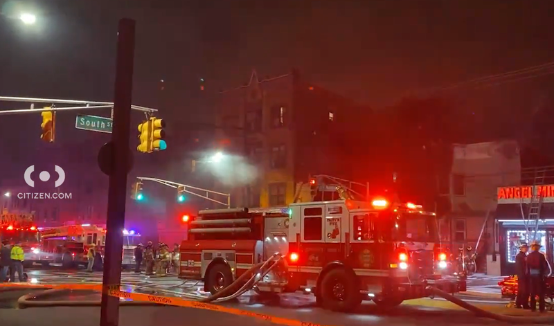 Two firefighters were injured and 26 people were displaced as a result of the fire in Jersey City, officials said.