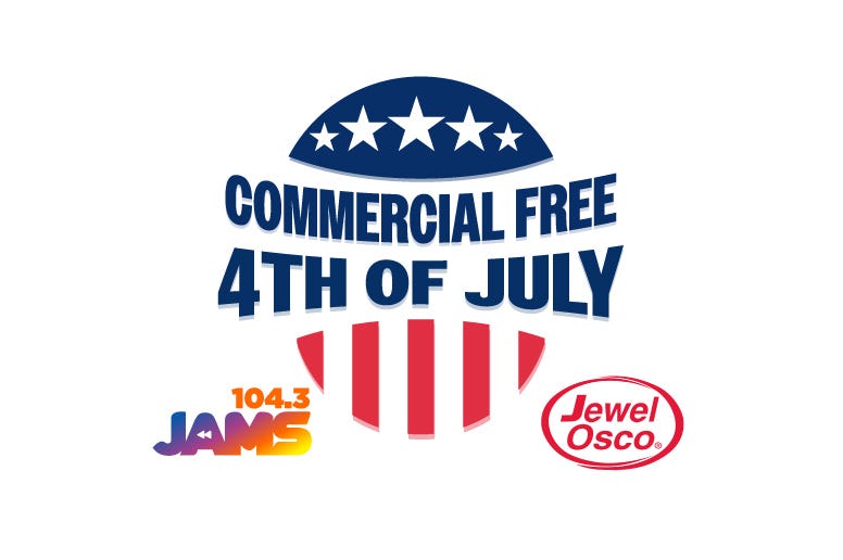 Commercial Free 4th of July on 104.3 JAMS