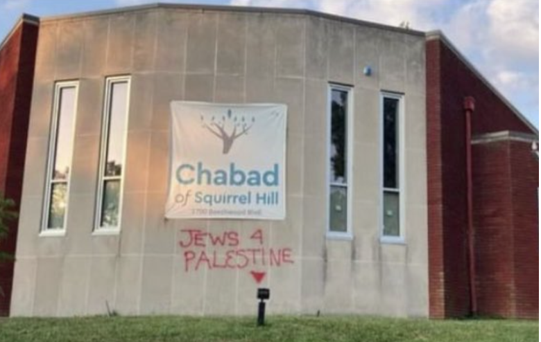 Jews for Palestine sprayed on Chabad