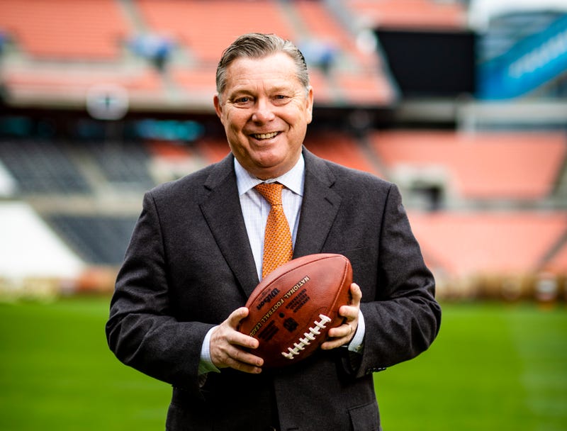 Former Cleveland Browns radio play-by-play broadcaster Jim Donovan taken April 27, 2022.