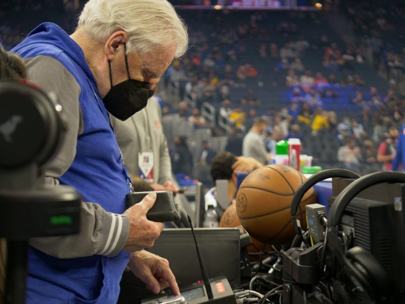 Jim Maher has worked for the Warriors for 60 years - 32 of which as the clock operator and timekeeper.
