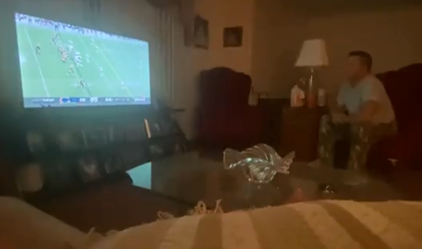 Jimmy D watching the Steelers