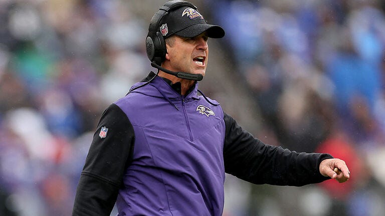 John Harbaugh downplays sideline screaming match with Marcus Peters