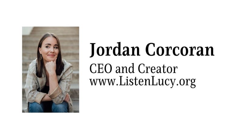 Jordan Corcoran Listen Lucy CEO Founder