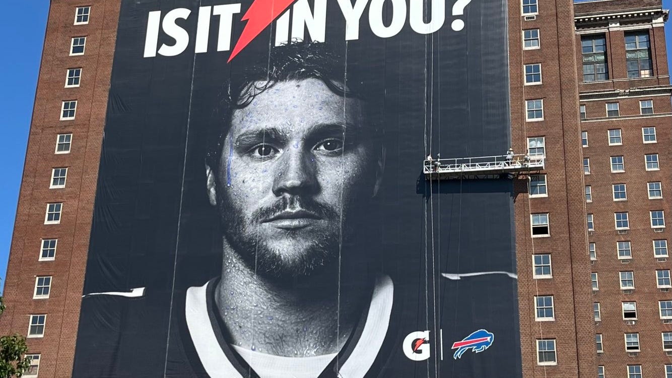 Josh Allen 'airborne' over Buffalo