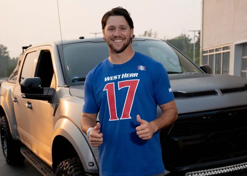 Josh Allen and his first truck