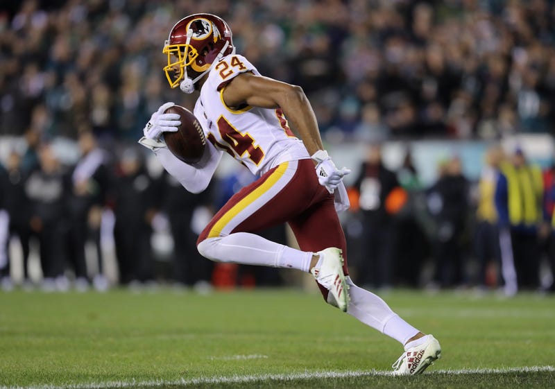 CB Josh Normal runs with the ball in a 2018 game.